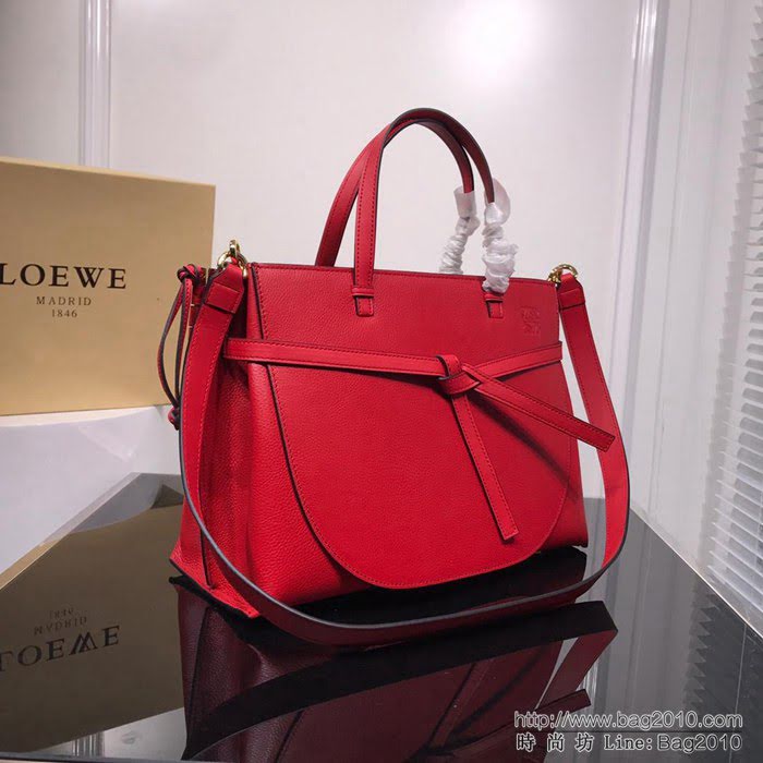 LOEWE羅意威 火爆款 原版荔枝紋大紅色 手提肩背包 6603#  jdl1180